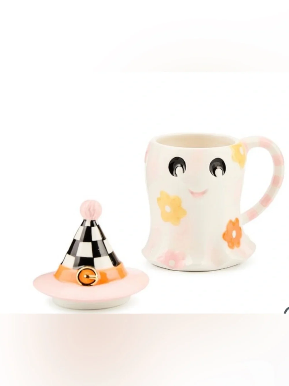 Mackenzie-Childs Hocus Pocus Ceramic Lidded Mug, New and Unopened - Picture 3 of 3